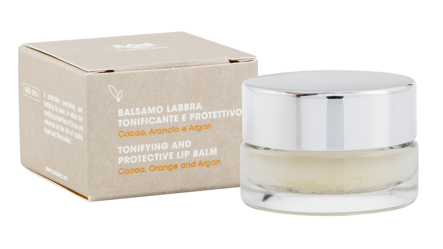 Firming and protective lip balm