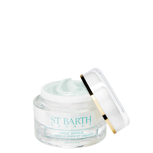 Cream mask with green clay and pineapple